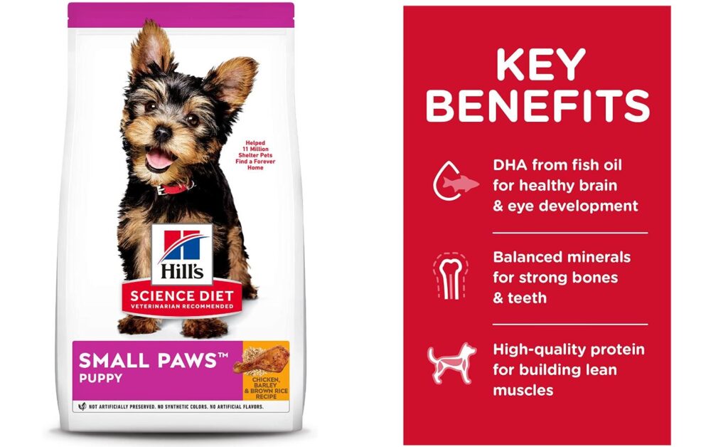 hills small paws puppy food